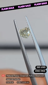 Natural Fancy Greenish Yellow Diamond Deal (0.418 cts)